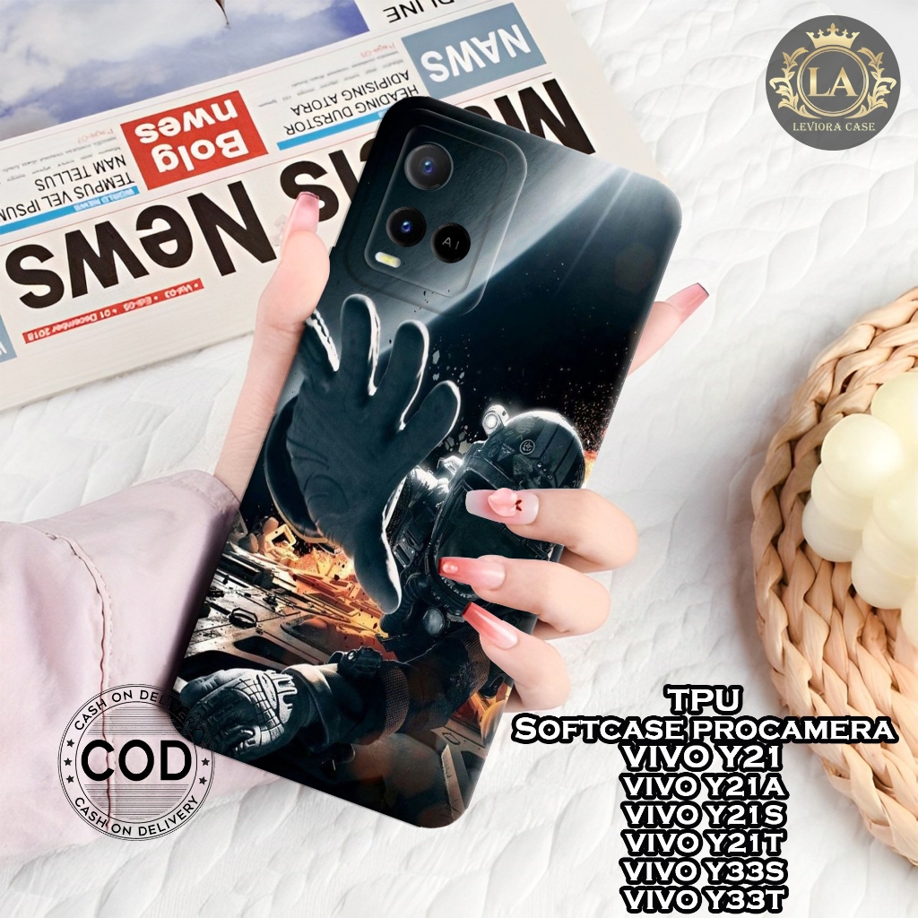 Case VIVO Y21/Y21A/Y21S/Y21T/Y33S/Y33T - Fashion Case Astronot - Softcase VIVO Y21/Y21A/Y21S/Y21T/Y3