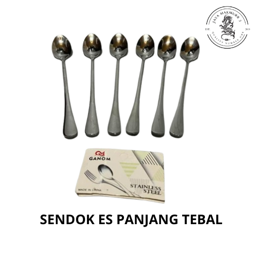 Sendok es panjang Tebal / Sendok teh panjang stainless polos /  sendok teh panjang tebal hotel cafe