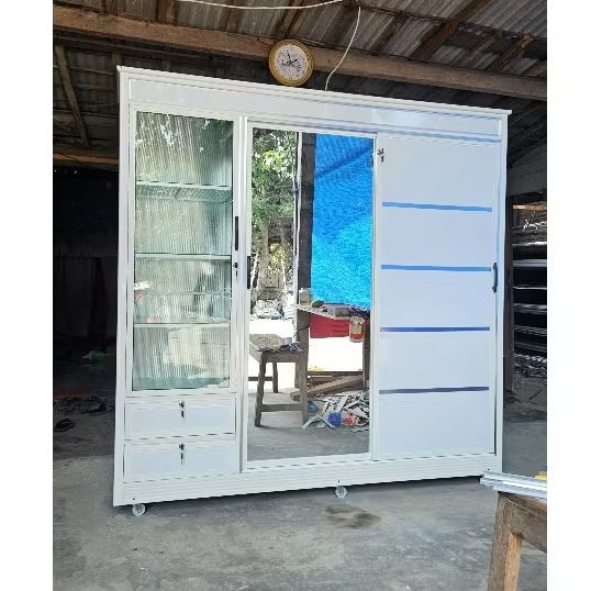 Lemari Pakaian Sliding Acp / Lemari Aluminium / Lemari Kaca