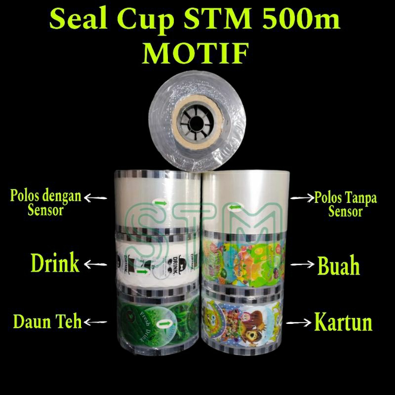 Lid Cup Sealer JumboTutup Seal Cup Roll Besar meter utk Gelas Plastik PP Panjang m cup Motif Polos B