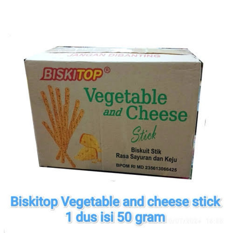 

TERMURAH BISKITOP VEGETABLE AND CHEESE STICK 1 KARTON ISI 40 BUNGKUS