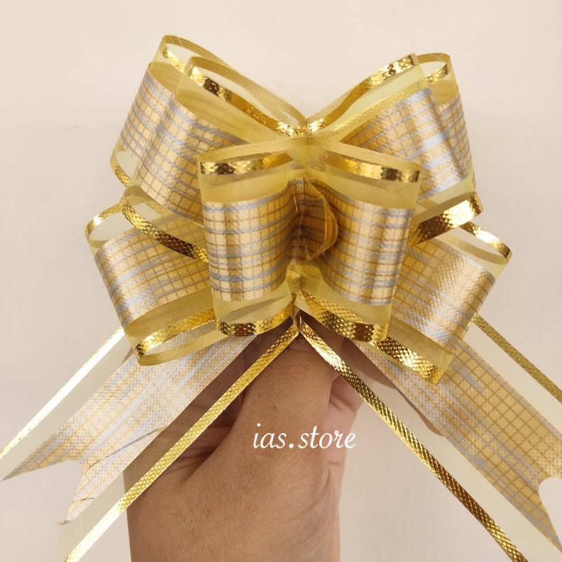 

isi 1pcs Pita Tarik 32mm Motif Lace Gold Silver