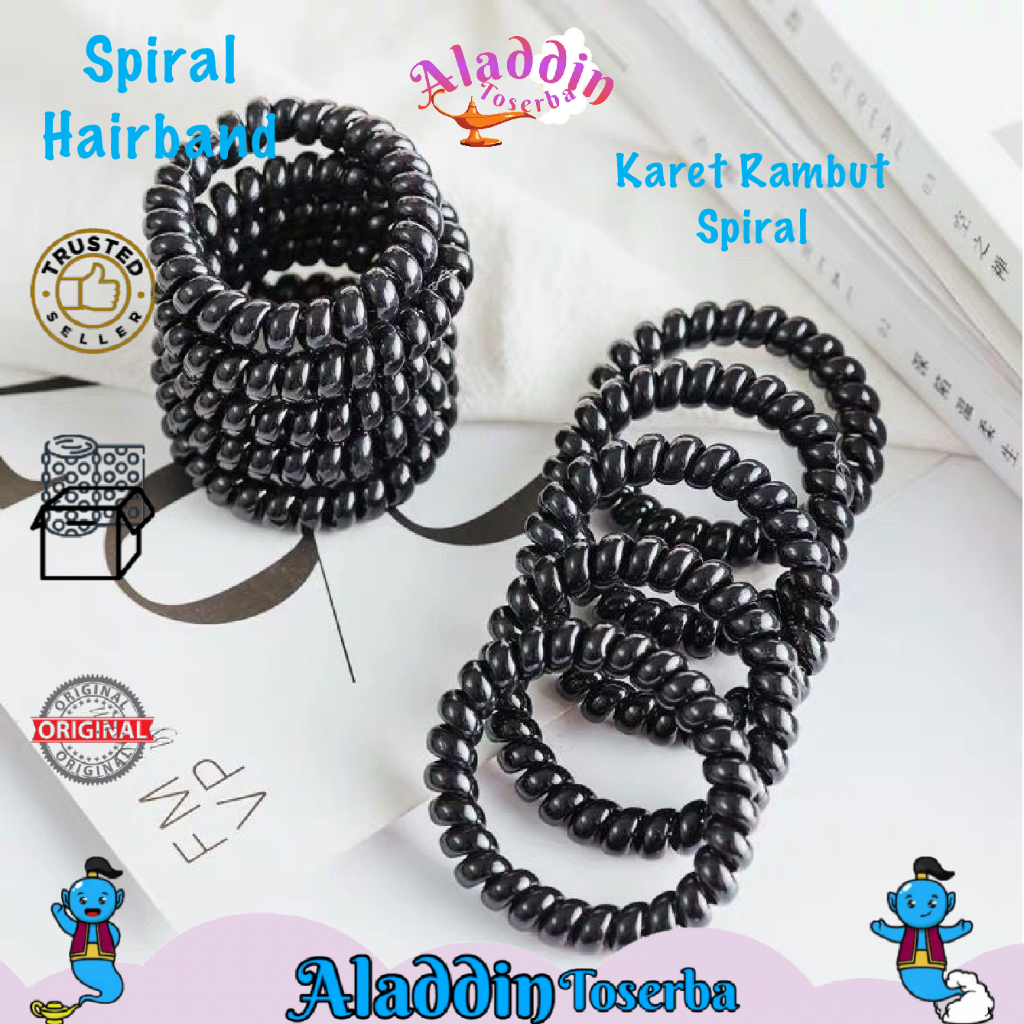 [8XM] SPIRAL HAIRBAND / KARET RAMBUT SPIRAL TEBAL BESAR / IKAT RAMBUT SPIRAL TEBAL / KUNCIRAN BESAR 