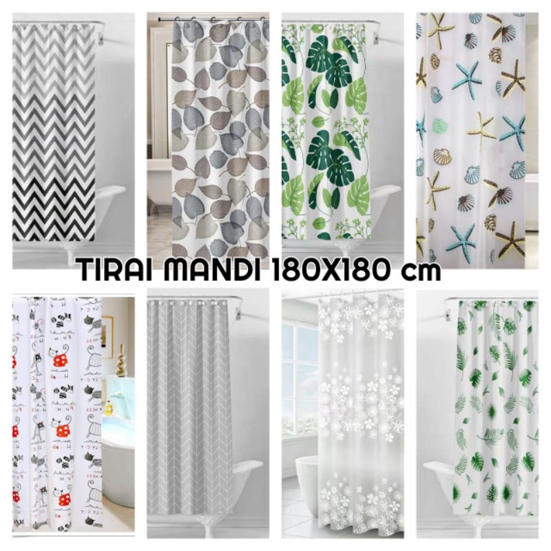 BGC_ TIRAI KAMAR MANDI ANTI AIR/ TIRAI KAMAR MANDI WATERPROOF 180×180cm