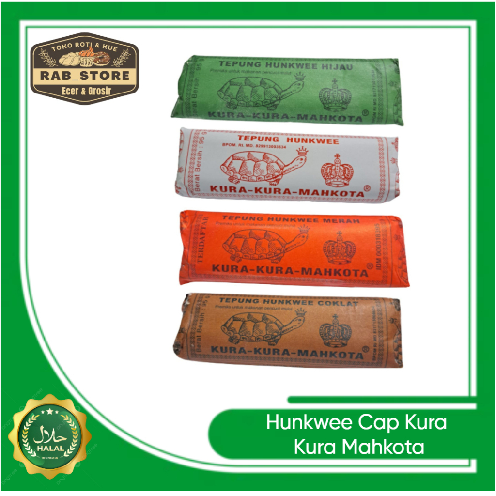 

Tepung Hunkwe Cap Kura-Kura Mahkota / Tepung Hun Kwe 95gr