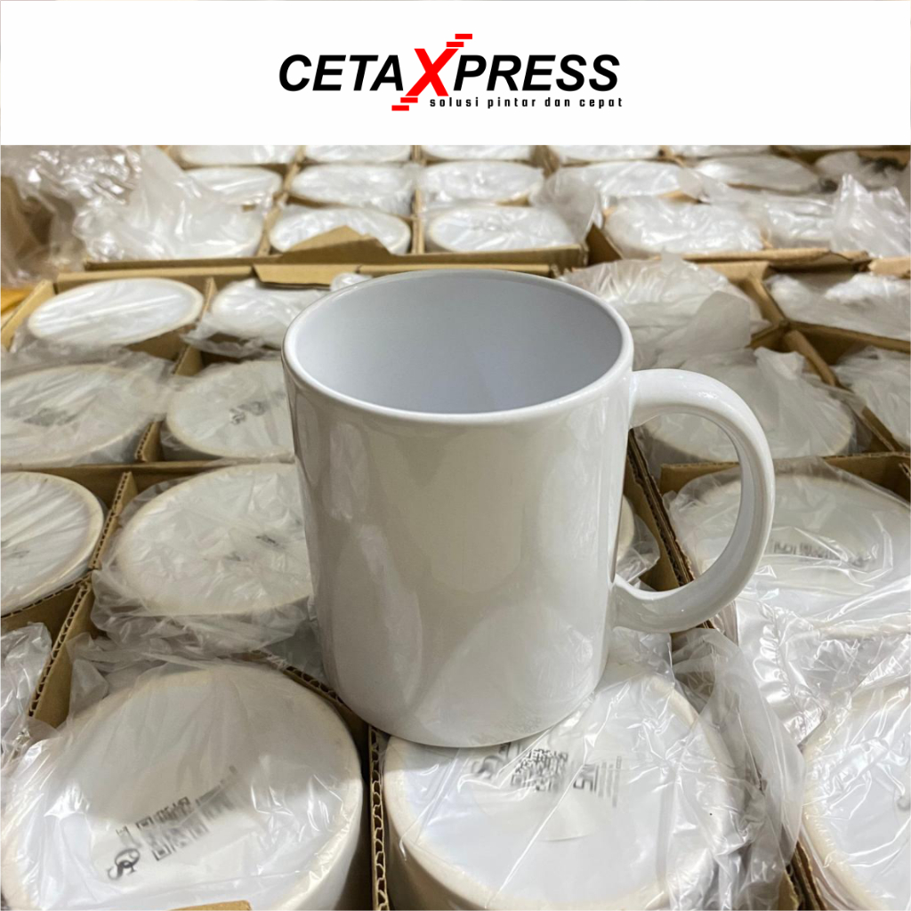 GELAS MUG POLOS COATING UNTUK BAHAN SABLON