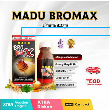 

Madu Bromax 175gr dengan ginseng