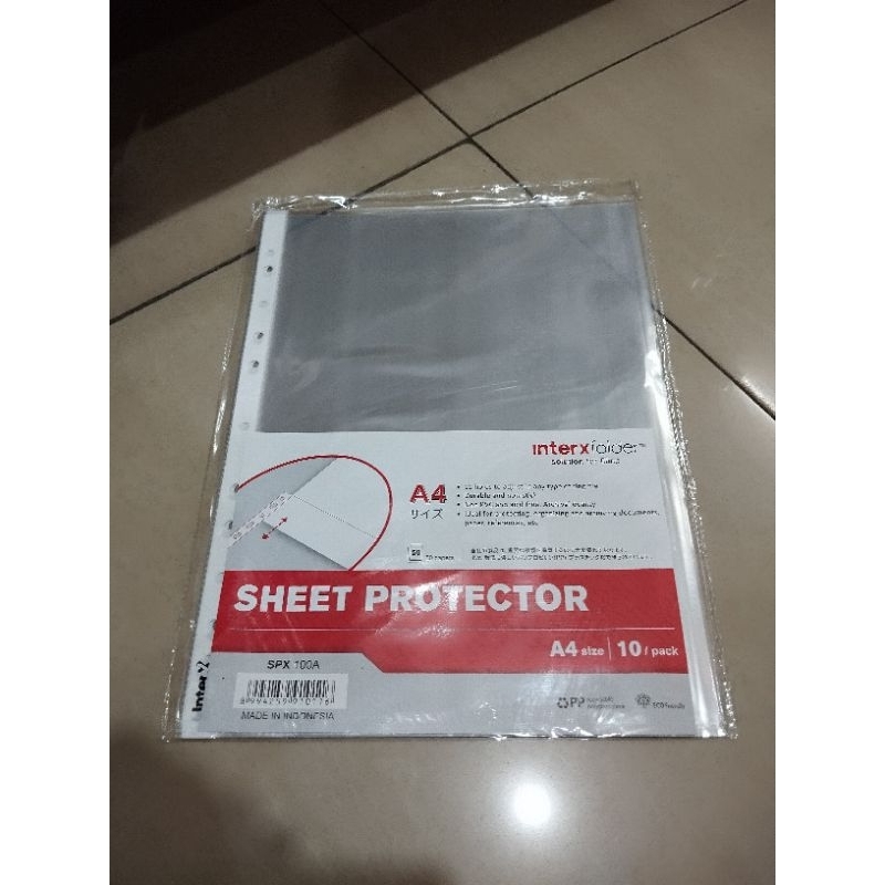 

sheet protector pp pocket A4 isi 10 lembar 1 pack