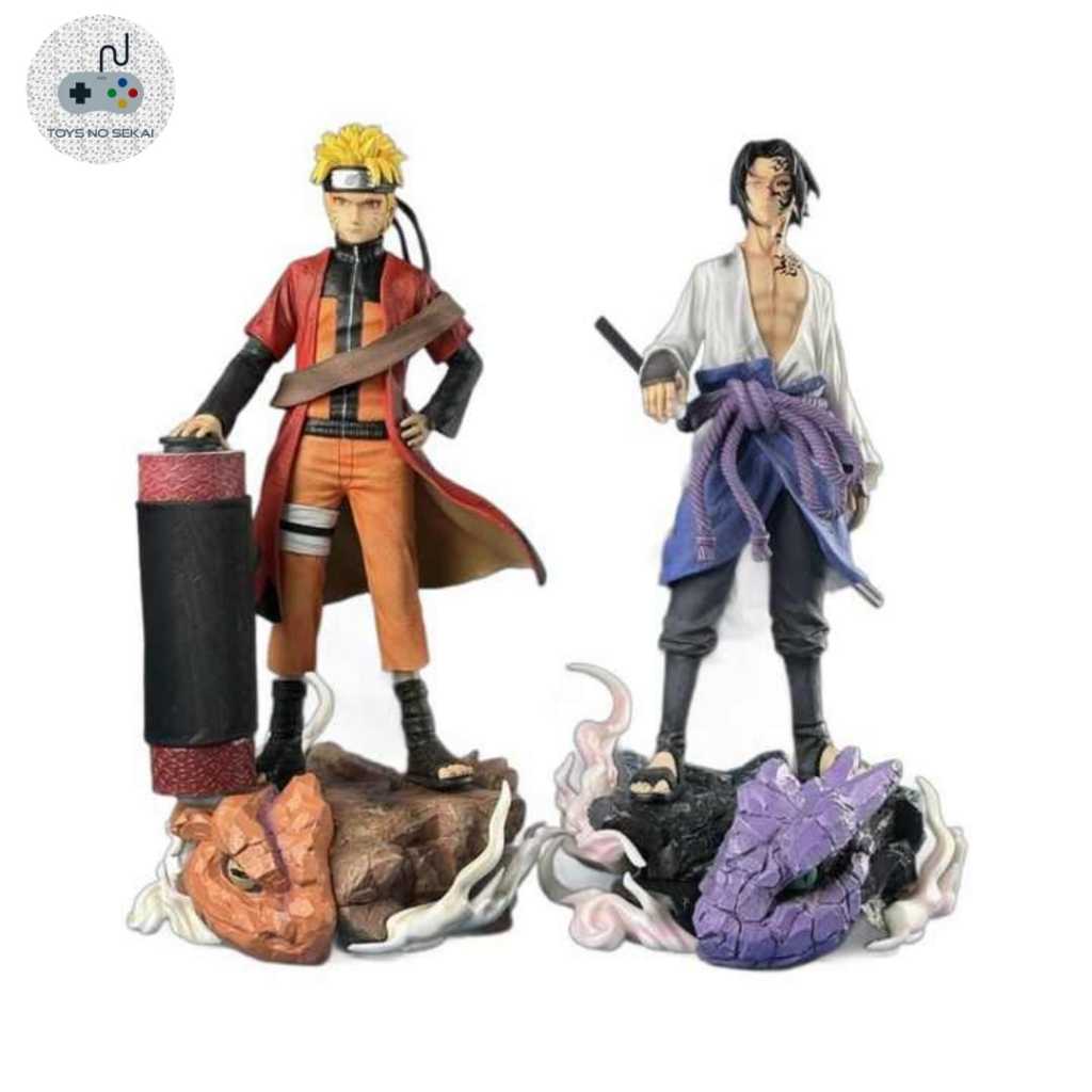 Mainan Action Figure Naruto Shippuden GK Sage Mode Uzumaki Naruto Sword of Kusanagi Uchiha Sasuke