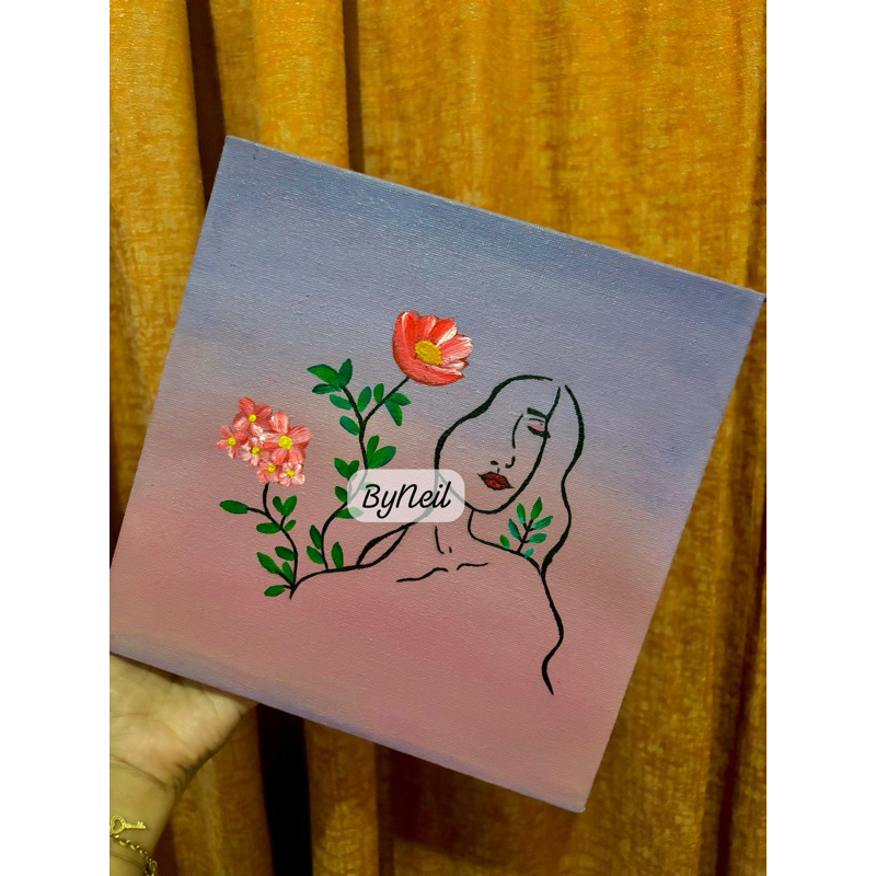

Lukisan kanvas 19,5 x 19,5 acrylic on canvas asli