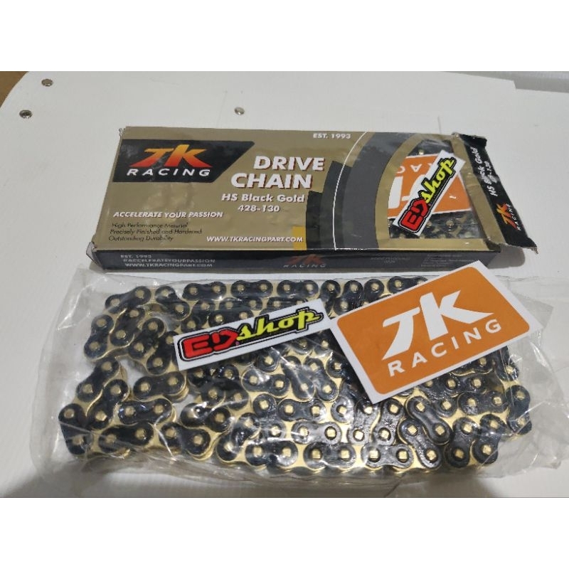 rantai 428HS tebal 130L TK Racing BLACK GOLD Hitam CBR150 CB150 SONIC CB150R CBR 150 new 428H tebel