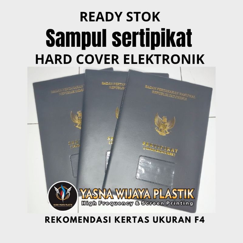 

YASNA WIJAYA PLASTIK Sampul hard cover F4 BPN sertifikat tanah cover sertifikat elektronik perlengkapan kantor map sertipikat foil emboss
