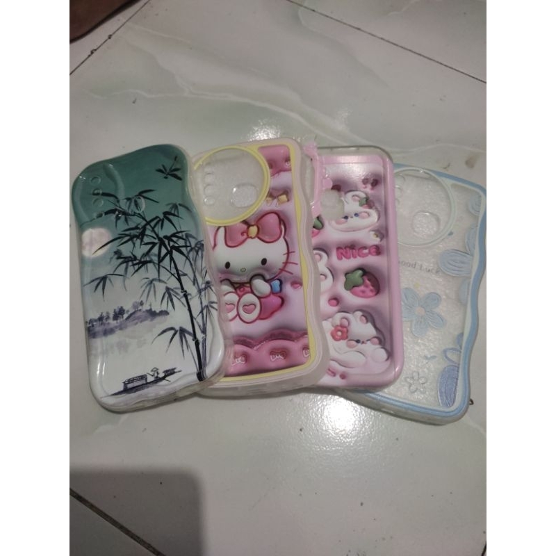 Softcase Casing VIVO Y17/Y15/Y12/Y11 Casing Silikon Motif Karakter Gambar Cewek Gelombang Full Karet