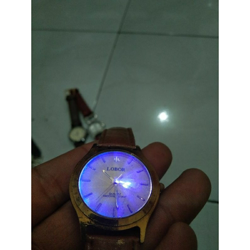 jam tangan second lobor mikron 23k plated