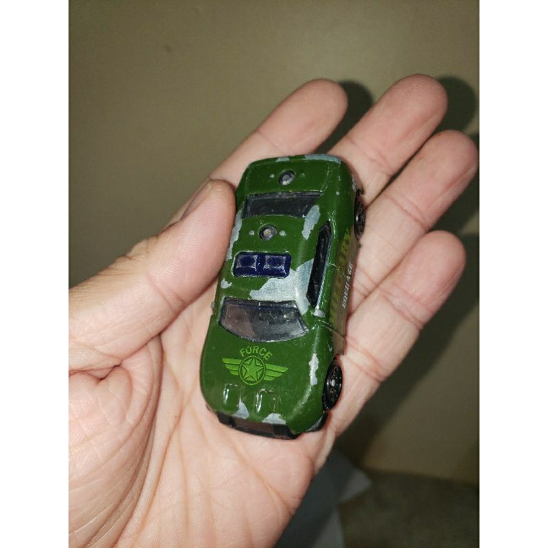 JUALAN MAINAN MOBILAN MOBIL DIECAST DIE CAST HIJAU GREEN METAL BESI ALLOY ALOY POLICE FORCE POLISI A