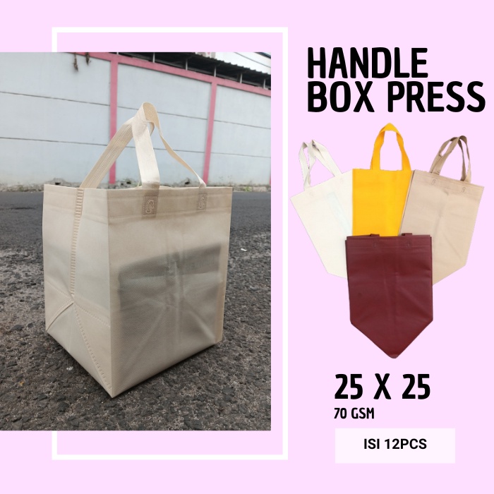 

Tas Goodie Bag box nasi press model tearu uk 27x25 lusinan isi 12pcs