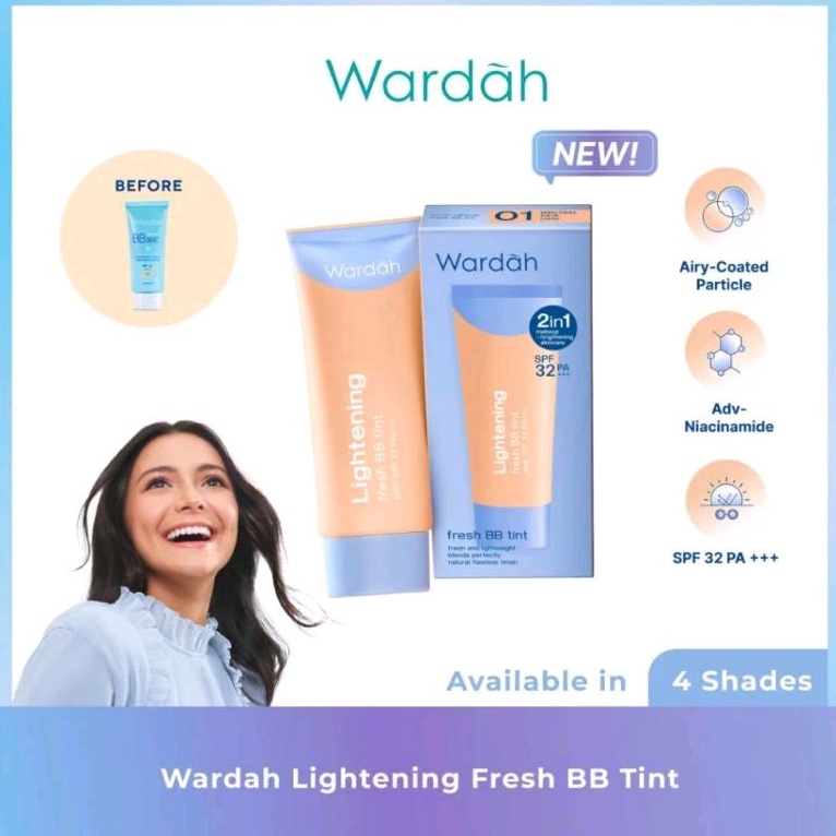 WARDAH Lightening Fresh BB Tint 15ml / 30ml - BB Cream Skin Tint Wardah Lightening