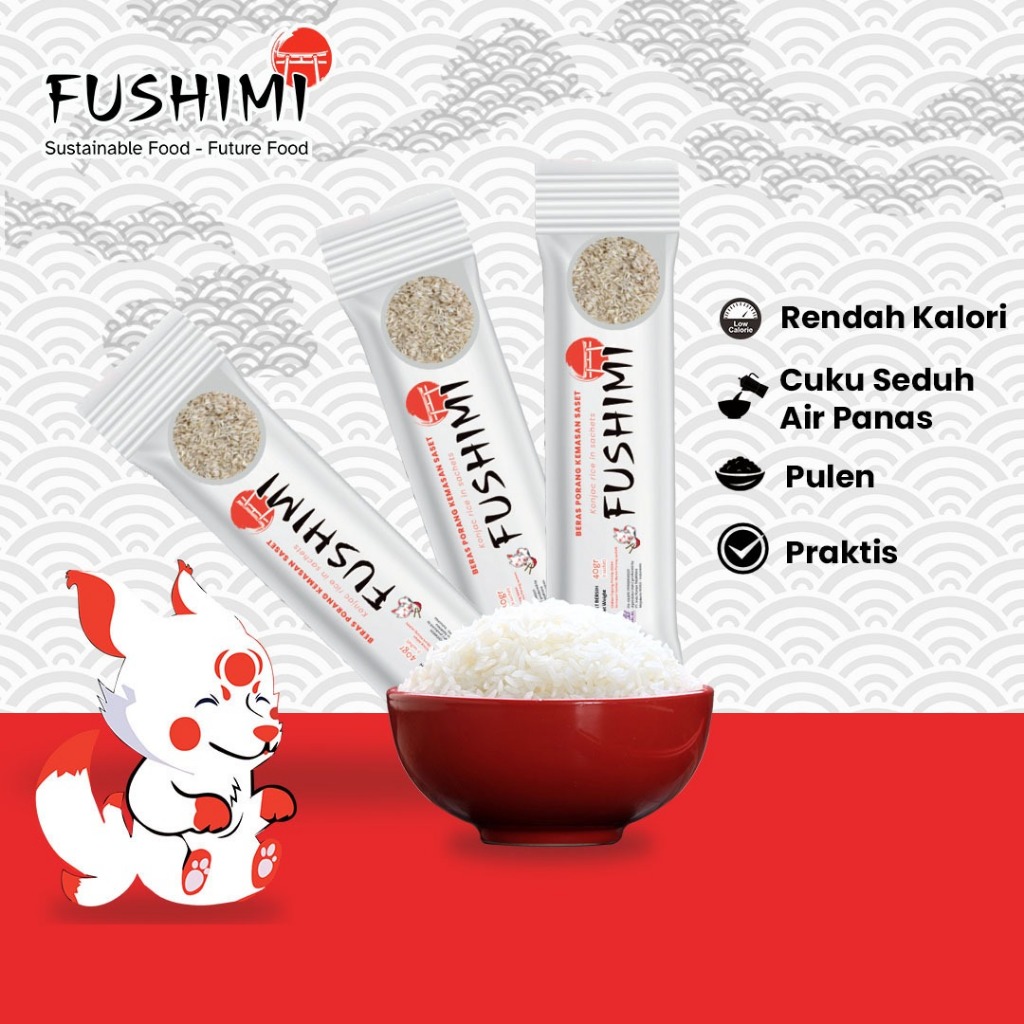 

FUSHIMI Beras Porang Sachet 40gr - Shirataki / Konjac Rice / Baik Untuk Diet Dan Diabetes