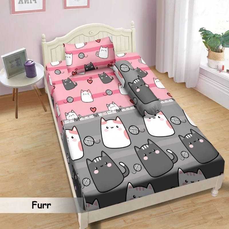 SPREI KUCING LUCU UKURAN 180X200 DAN 120X200 // SEPREI MOTIF MEOW CAT LUCU