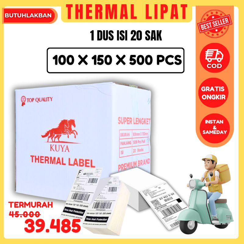 

KUYA LABEL THERMAL LIPAT | JENIS LIPAT | 100X150X500 | SATUAN SAK