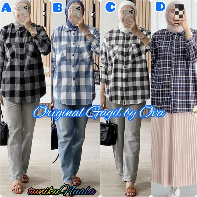 FELORA TOP BLOUSE/ SHORT TUNIK PREMIUM ORIGINAL GAGIL BY OVA