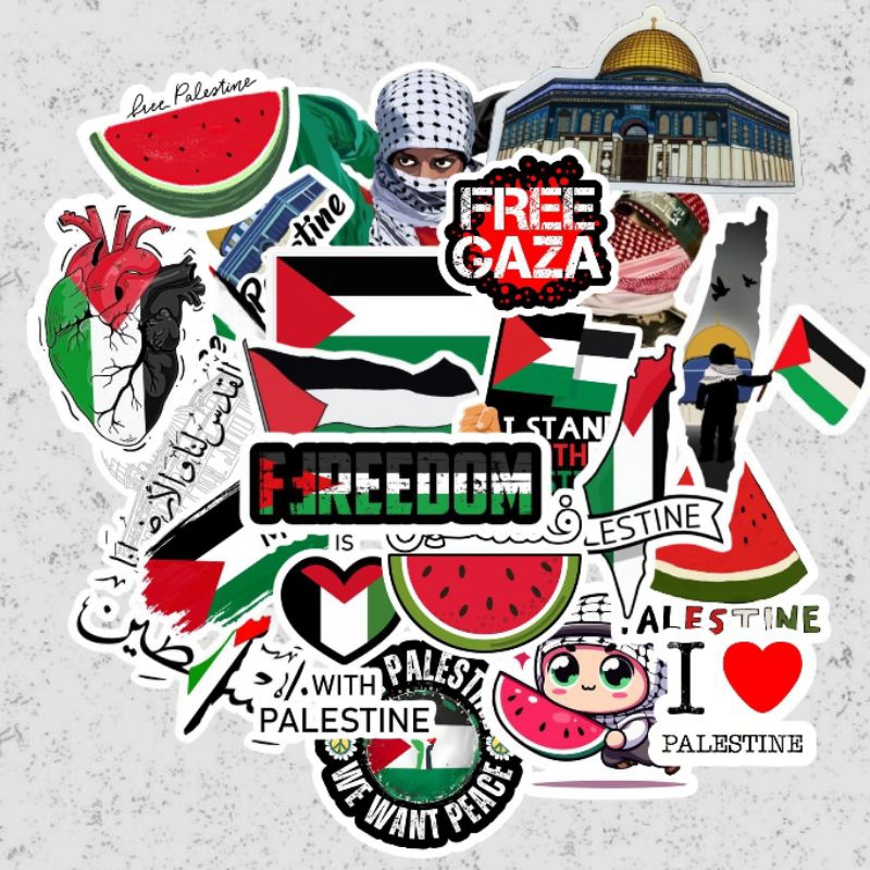 

stiker hypebeast PALESTINA & GAZA buat hp,laptop,tv,kulkas {04}