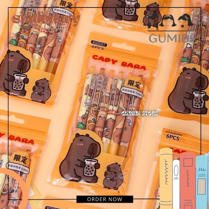 

PULPEN CETEK SET CAPYBARA PULPEN MEKANIK GEL PEN CETEK KAPIBARA CAPPYBARA LUCU TERMURAH 1 SE 6 PCS