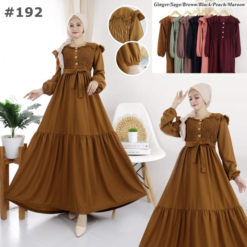 [GROSIR] SR-192 - GAMIS SMOKE HILDA BUSUI TERBARU (55.000 x 6pcs)