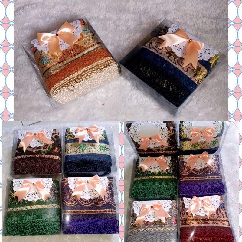 SOUVENIR UMROH SAJADAH TALI TAMBANG BOX MIKA