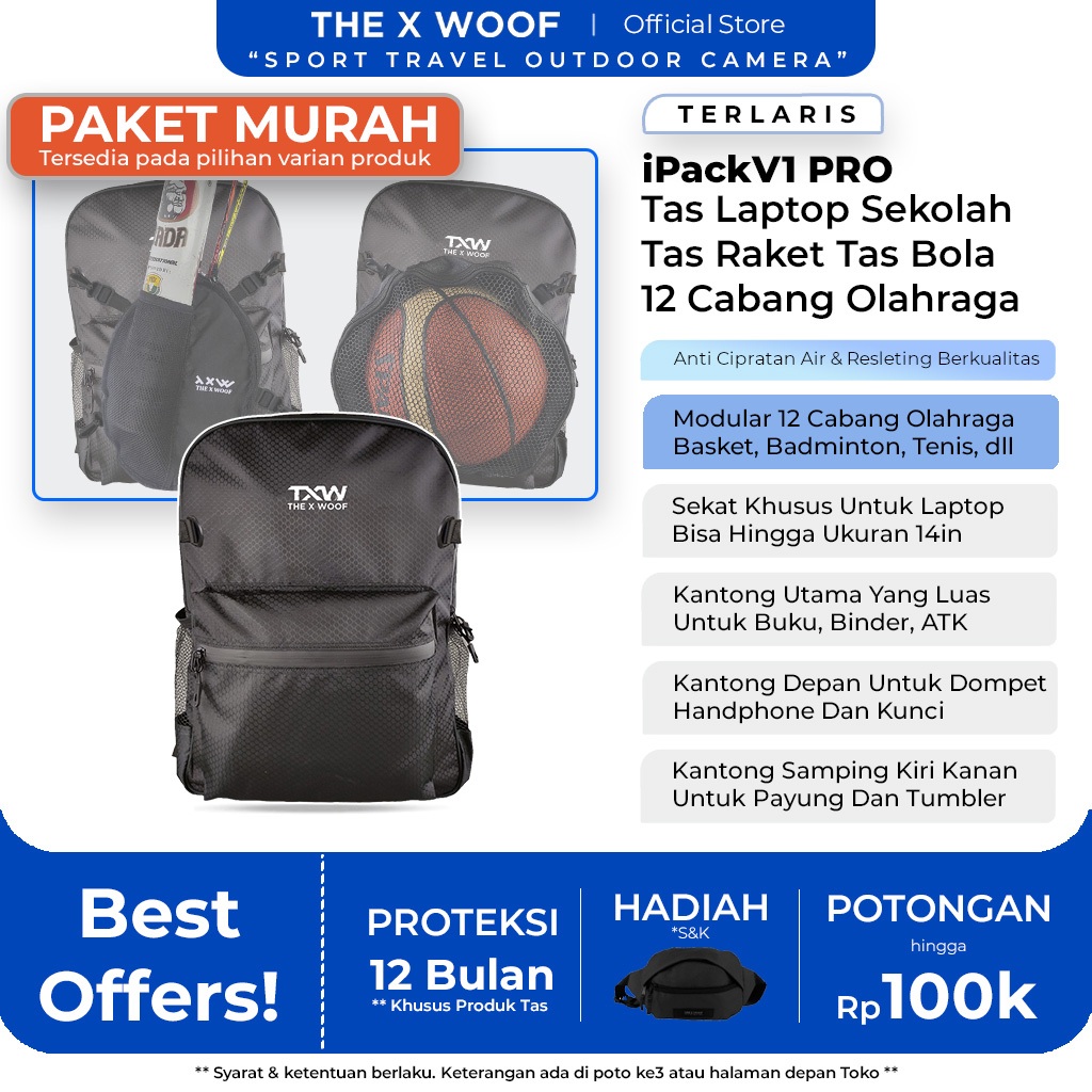 Tas Ransel Sekolah Tas Laptop Tas Basket Tas Bola Tas Badminton Tas Fitness Tas Tenis Tas PingPong T