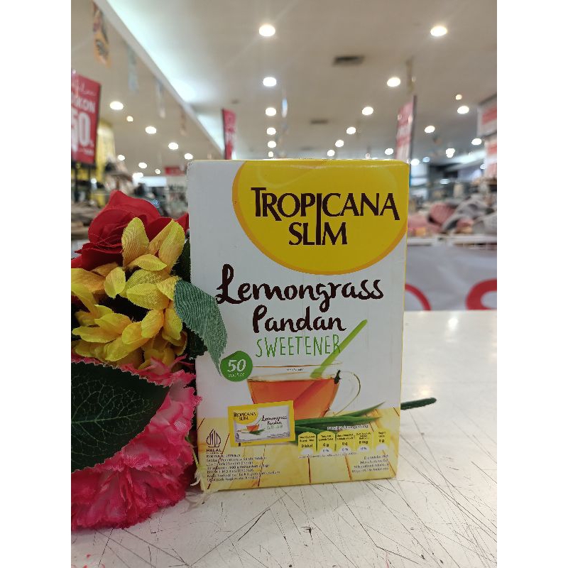 

TROPICANA SLIM LEMONGRAS PANDAN SWEETENER ISI 50 SACHET