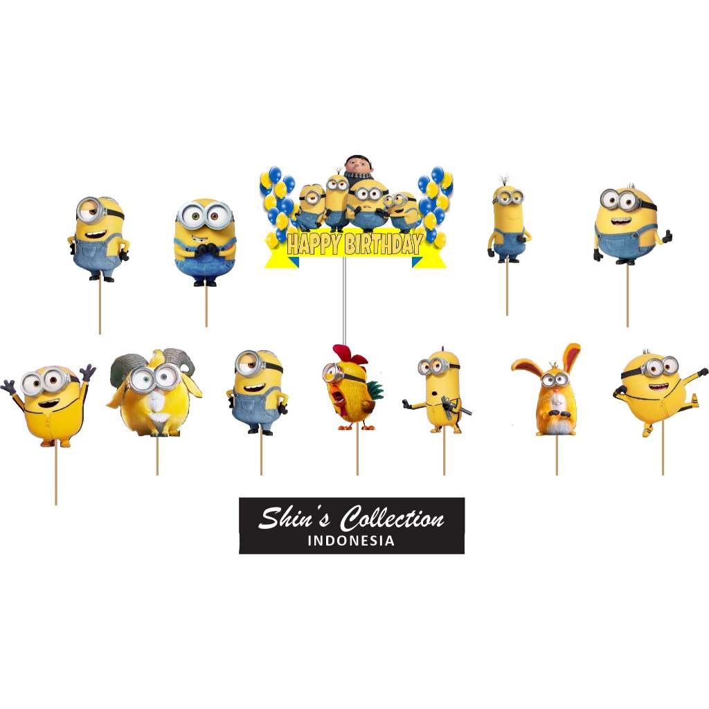 Cake topper Minions the rise of Gru