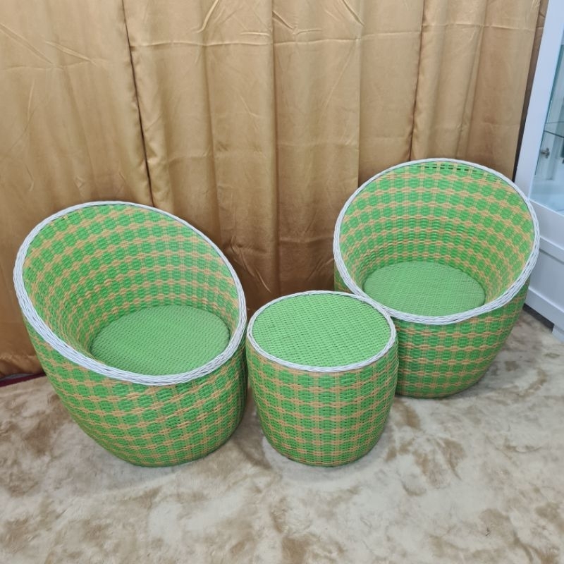 Kursi Teras Gentong Rotan Sintetis/ Kursi teras Rotan/Kursi teras Minimalis Rotan