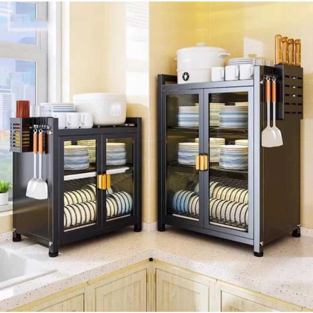 Rak Piring Tertutup Stainless Pengering Piring Stenlis Rak Dapur