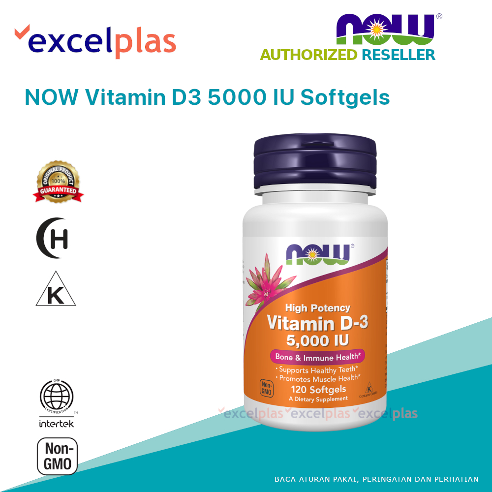 NOW Vitamin D-3 1000 IU, 2000 IU, 5000 IU, 10000 IU Softgels