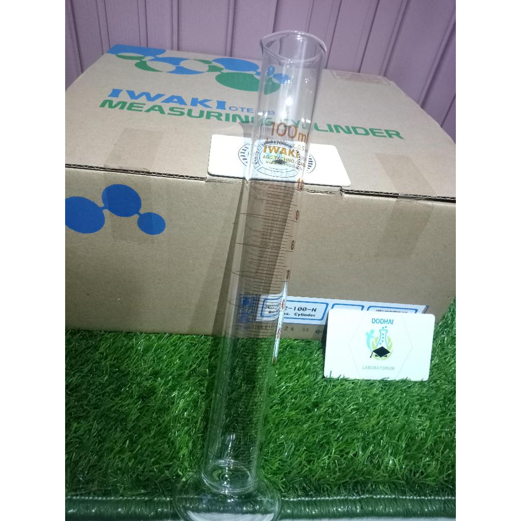 Gelas Ukur 100 ml Iwaki, measuring cylinder 100ml, Gelas Takar