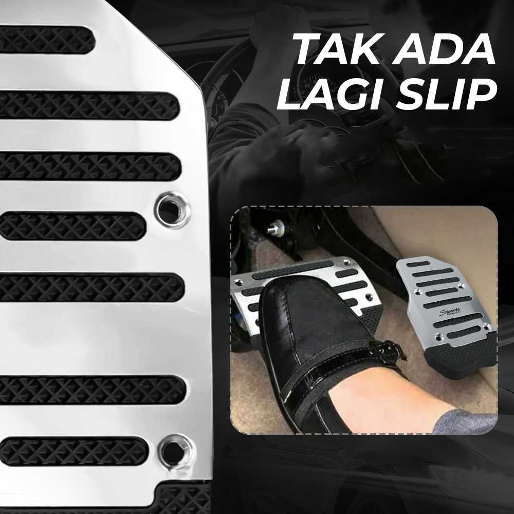Pelindung Pedal Mobil Cover Variasi Aluminium Pedal Gas Rem Kopling Mobil Universal