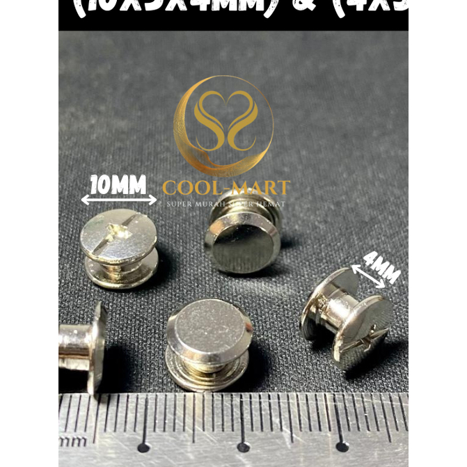 BAUT JILID BUKU (+) R220 IRON SILVER (10X5X4MM) & (4X3MM)