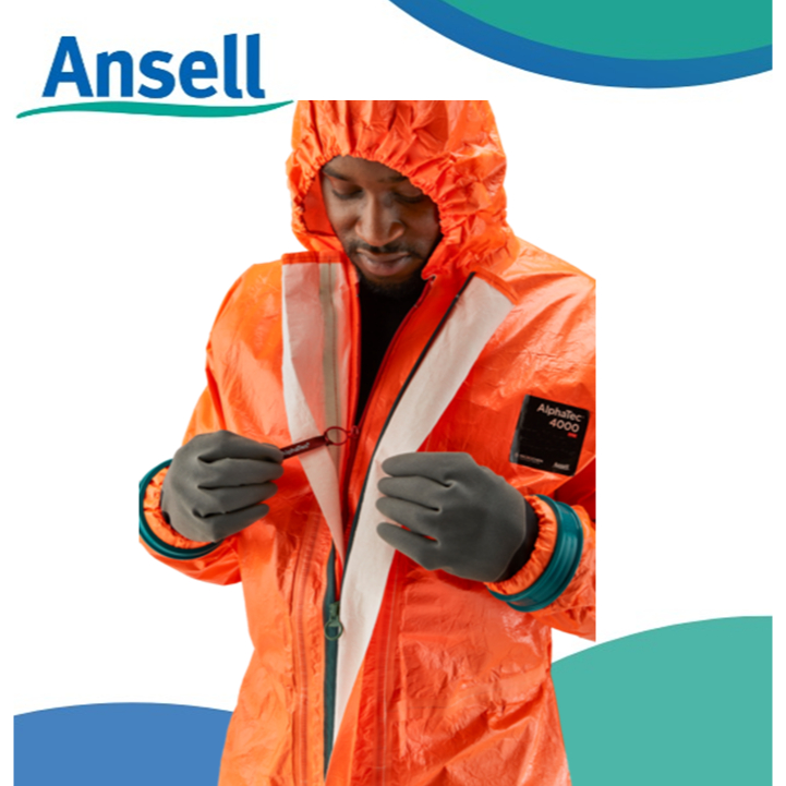 Ansell Alphatec 4000 CFR - Model 111 Orange Coverall Chemical Hazmat Suit Baju Tahan Kimia