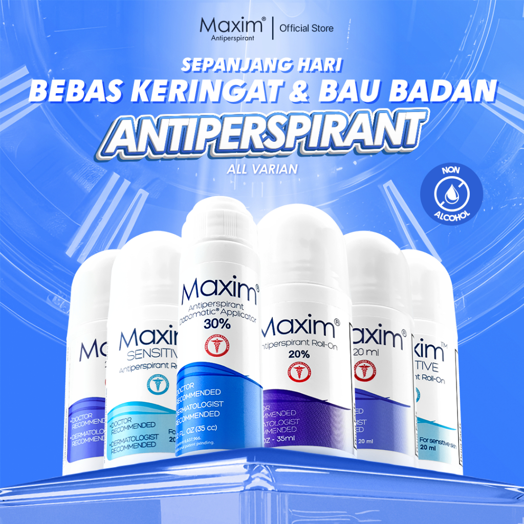 Maxim Antiperspirant Deodorant Ketiak Wajah Kaki Tangan 35 Varian