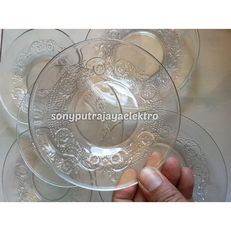 [6pcs]Lepek Kopi Kaca/Lepek Teh/lepek motif kaca/Tatakan Gelas TTY