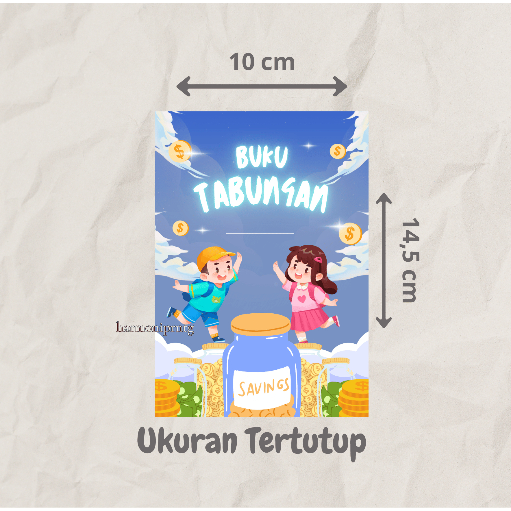 

Buku Tabungan BIRU lucu, buku tabungan aestetich, buku tabungan custom