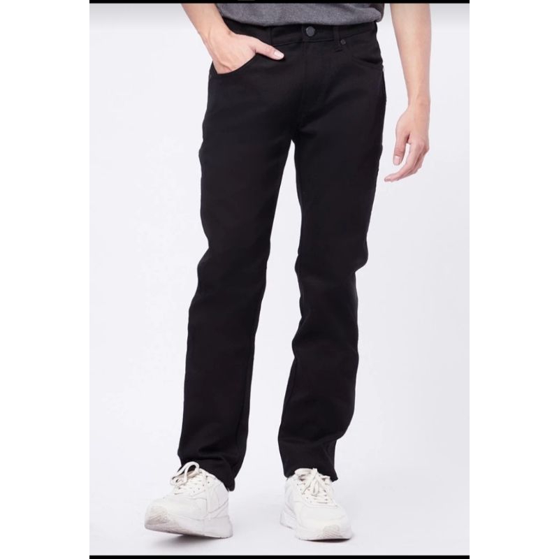 celana panjang pria poggino original wrna hitam#bahan sof jeans #hitam celana panjang.