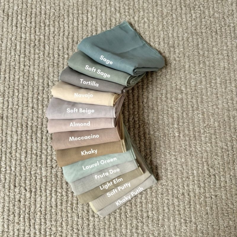 Alqeera HIJAB - Basic Scarf/ Plain Square/ Segiempat/ Pollycotton polos by Rahijab.id PART 2