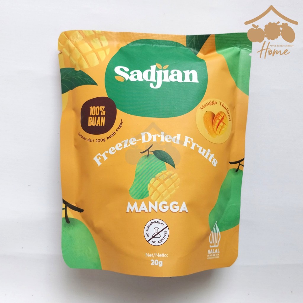 

Sadjian Freeze Dried real Fruits 100% buah asli Mangga 20gr mango 20 gr sajian natural kering