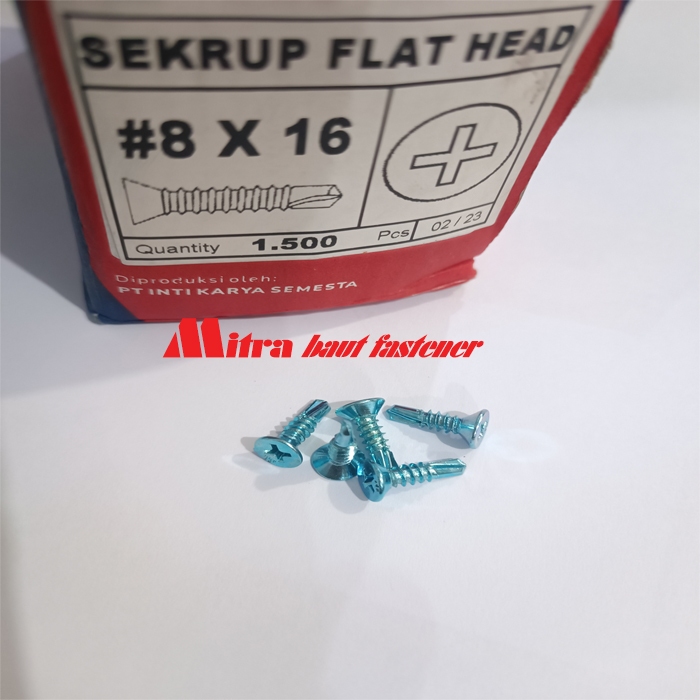 Wilson 8 x 16 Sekrup SDS FH 8x16 Skrup Roofing Baja Ringan