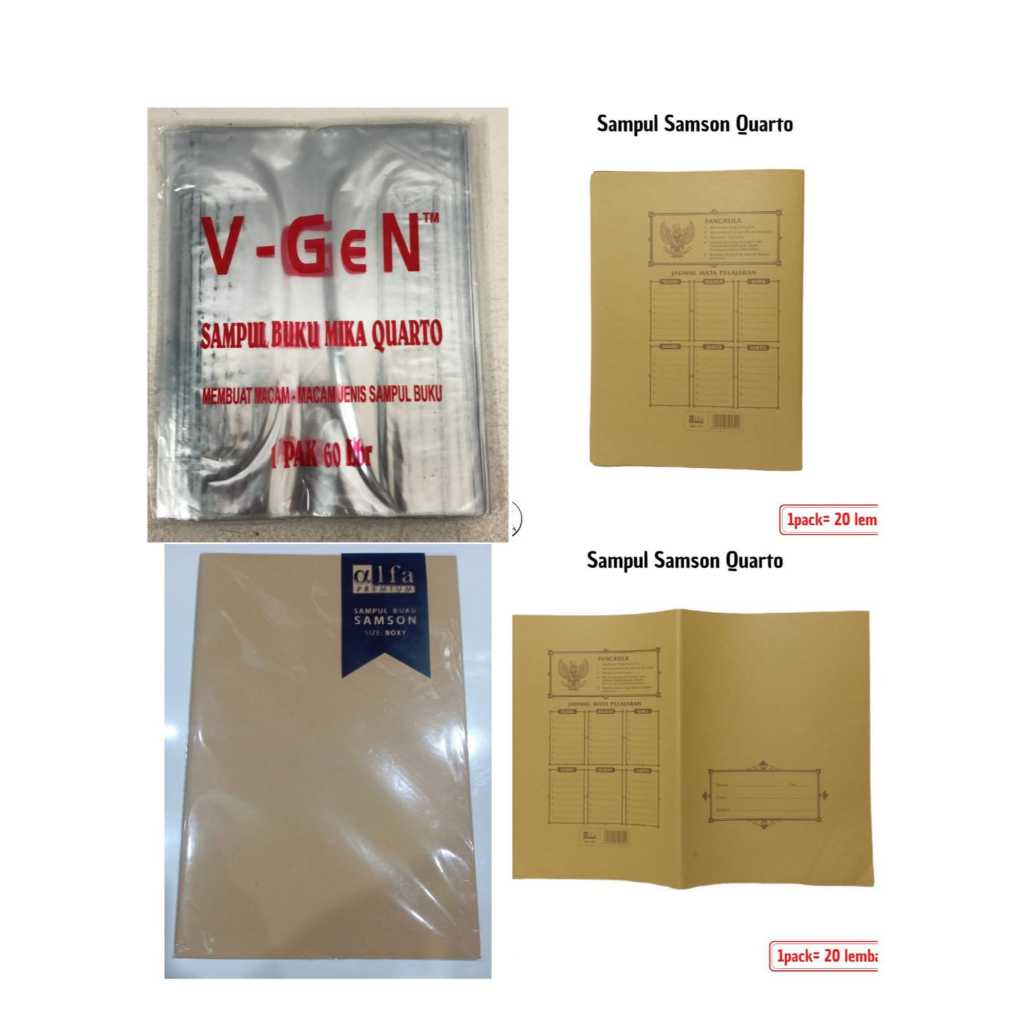

Sampul Buku Coklat Kertas Samson Boxy Besar Bigbos isi 20's / Mika Bening Sampul Buku Boxy V-gen Harga Grosir