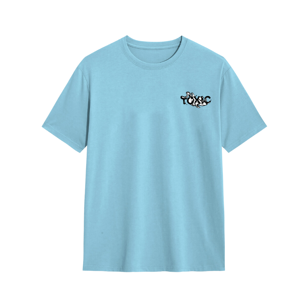 T-shirt Kaos Logo / Kaos Toxic Simple / Baju Distro Pria Basic Retro Simple / Kaos Toxic Turkis Katu