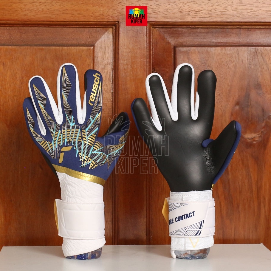 REUSCH PURE CONTACT GOLD X BLUE/GOLD (SKU : BR 340) Sarung Tangan Kiper