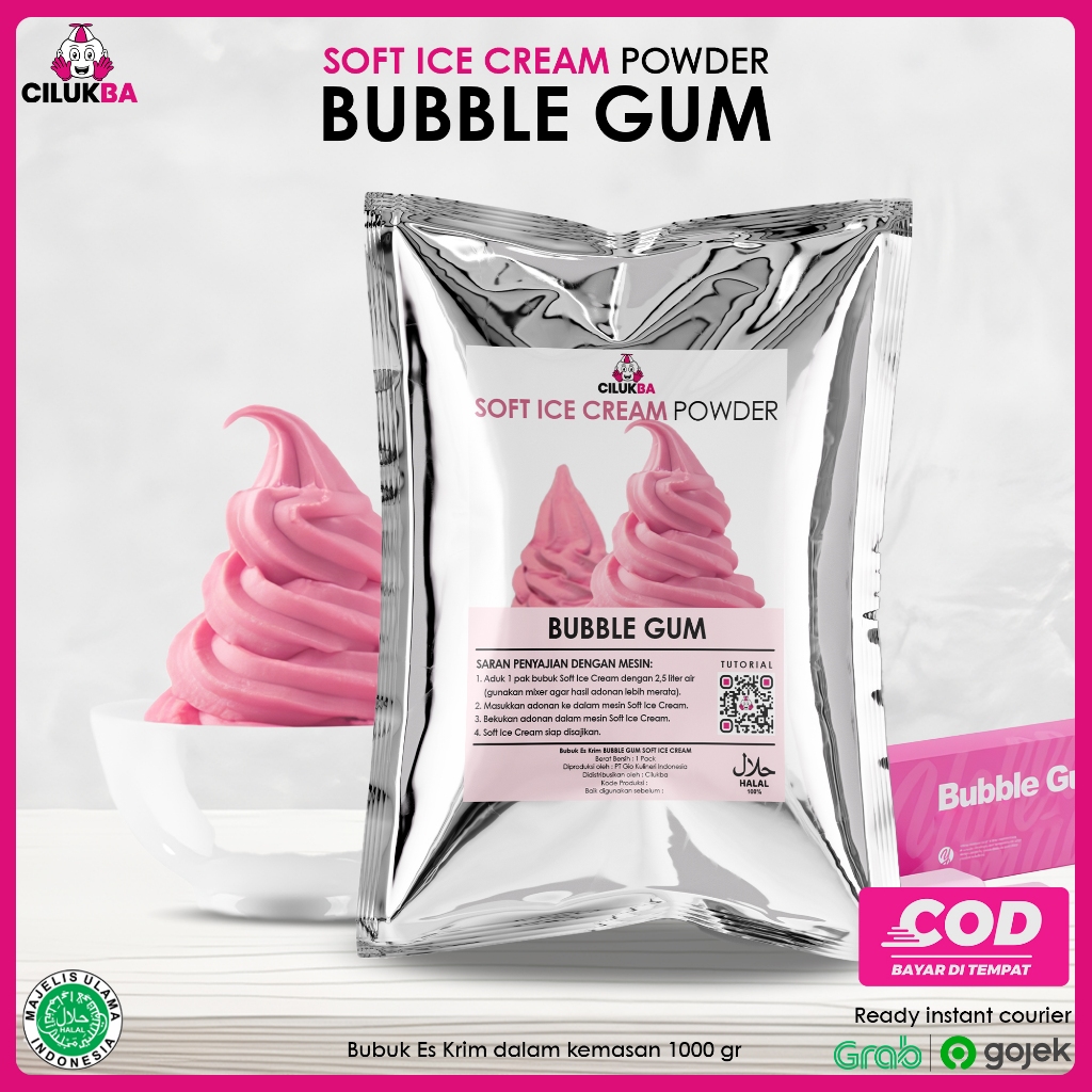 

Cilukba Bubuk Soft Ice Cream Bubble Gum 1kg / Pembuatan Dengan Mesin
